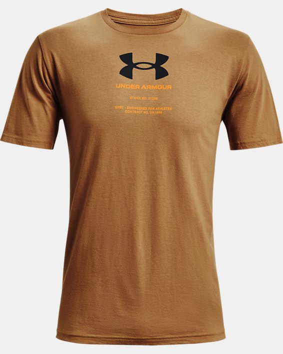 Men's UA Engineered Short Sleeve, Brown, pdpMainDesktop image number 4